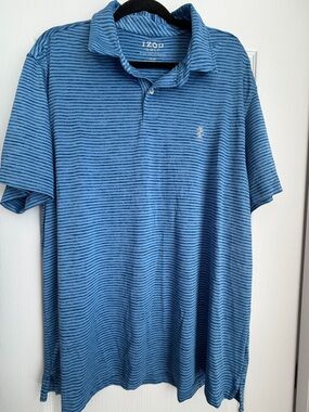 Izod Blue Striped Polo Shirt